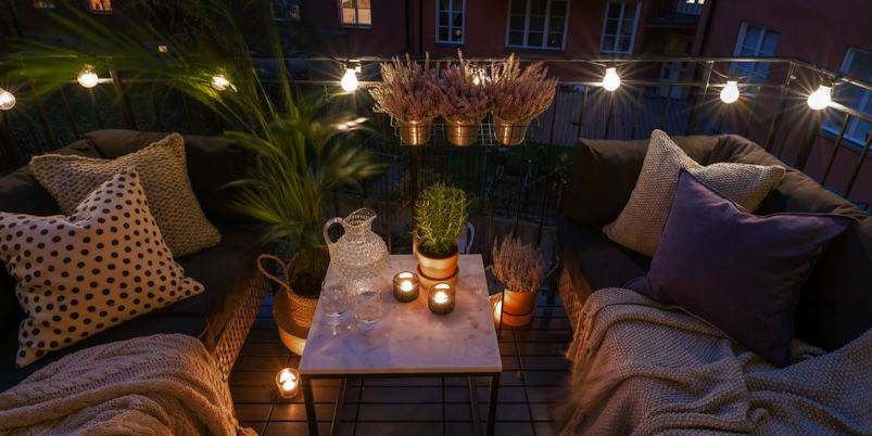 illuminate your balcony at night